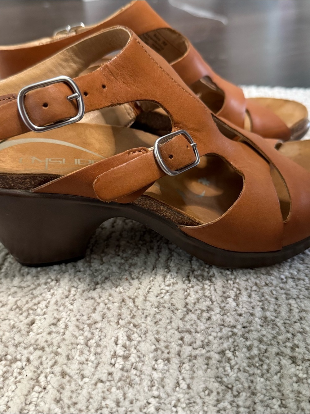 Dansko Leather Strappy Heeled Sandals Brown Size 36 EU / US 5.5-6 - Picture 2 of 6